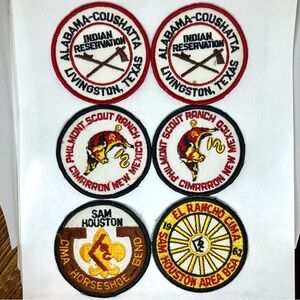 6 Vintage Boy Scouts Round Patches 60s-70s